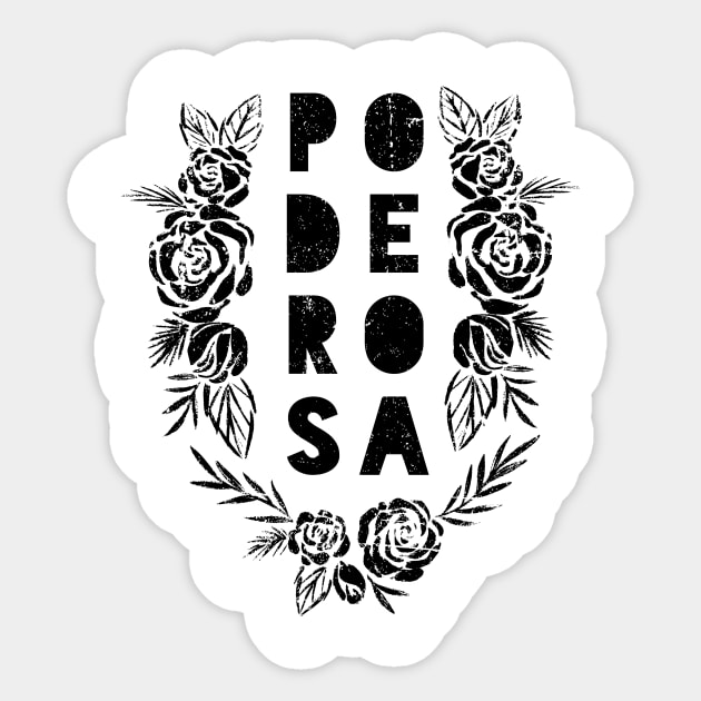 Poderosa - Black design Sticker by verde